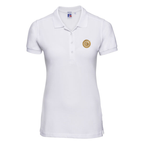 Polo Donna elasticizzata con ricamo su lato cuore e dietro Thumbnail